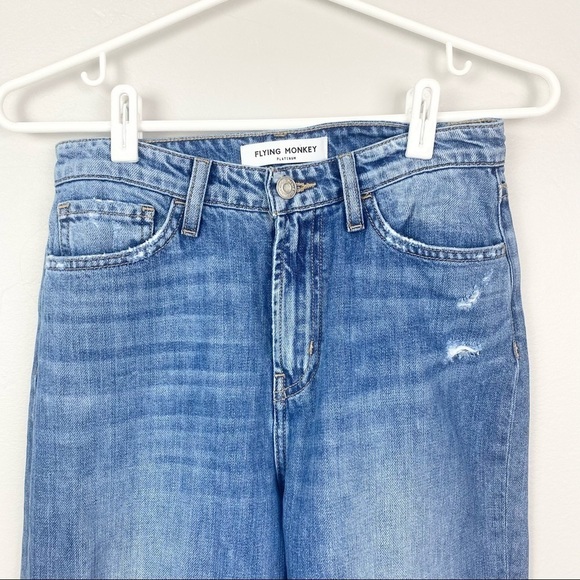 Flying Monkey | Distressed Medium Wash Boyfriend Denim Jeans Size 25 - Picture 2 of 8